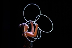 Keith Marshall and Antonia Maerker performing as Throw Poi at the Circus for Gaza fundraising event in Edinburgh