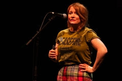 Kirstin Innes reciting at the We Are For Palestine (Edinburgh) fundraiser at the Assembly Roxy in Edinburgh