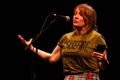 Kirstin Innes reciting at the We Are For Palestine (Edinburgh) fundraiser at the Assembly Roxy in Edinburgh