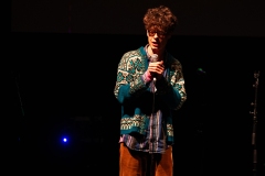 Michael Pedersen reciting at the We Are For Palestine (Edinburgh) fundraiser at the Assembly Roxy in Edinburgh